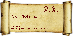 Pach Noémi névjegykártya
