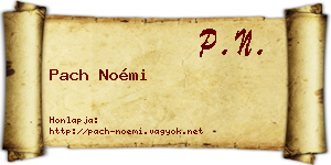 Pach Noémi névjegykártya